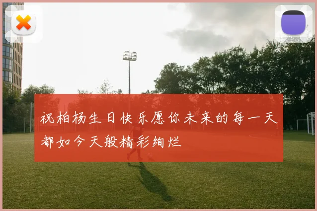 祝柏杨生日快乐愿你未来的每一天都如今天般精彩绚烂